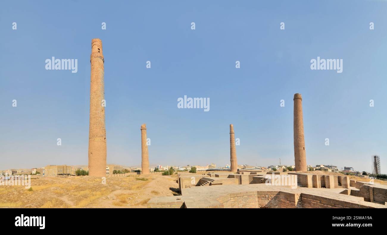 Der Musalla-Komplex, auch bekannt als Musallah-Komplex oder Musalla of Gawhar Shah islamischer religiöser Komplex in Herat, Afghanistan Stockfoto