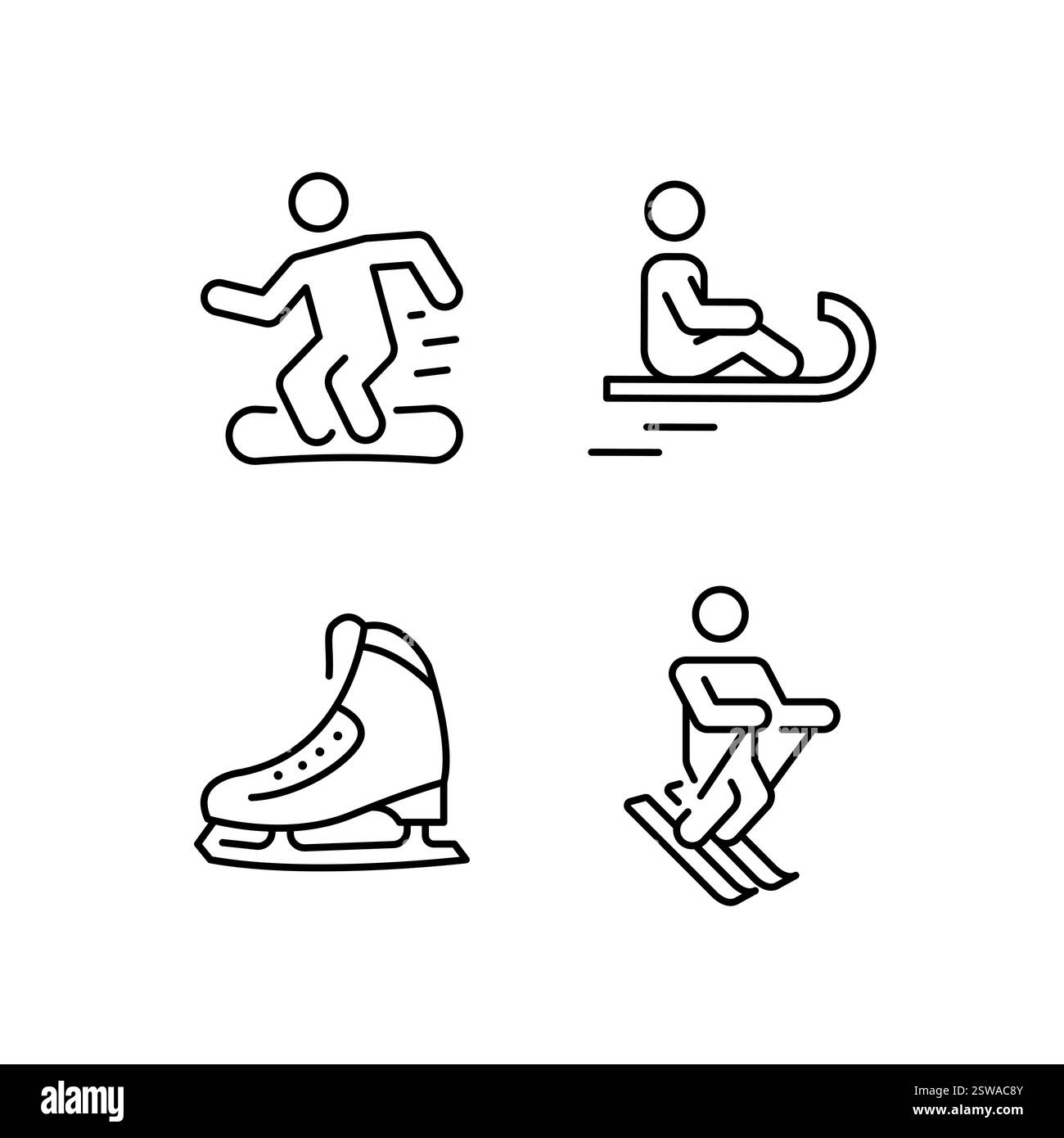 Symbole für den Wintersport Stock Vektor