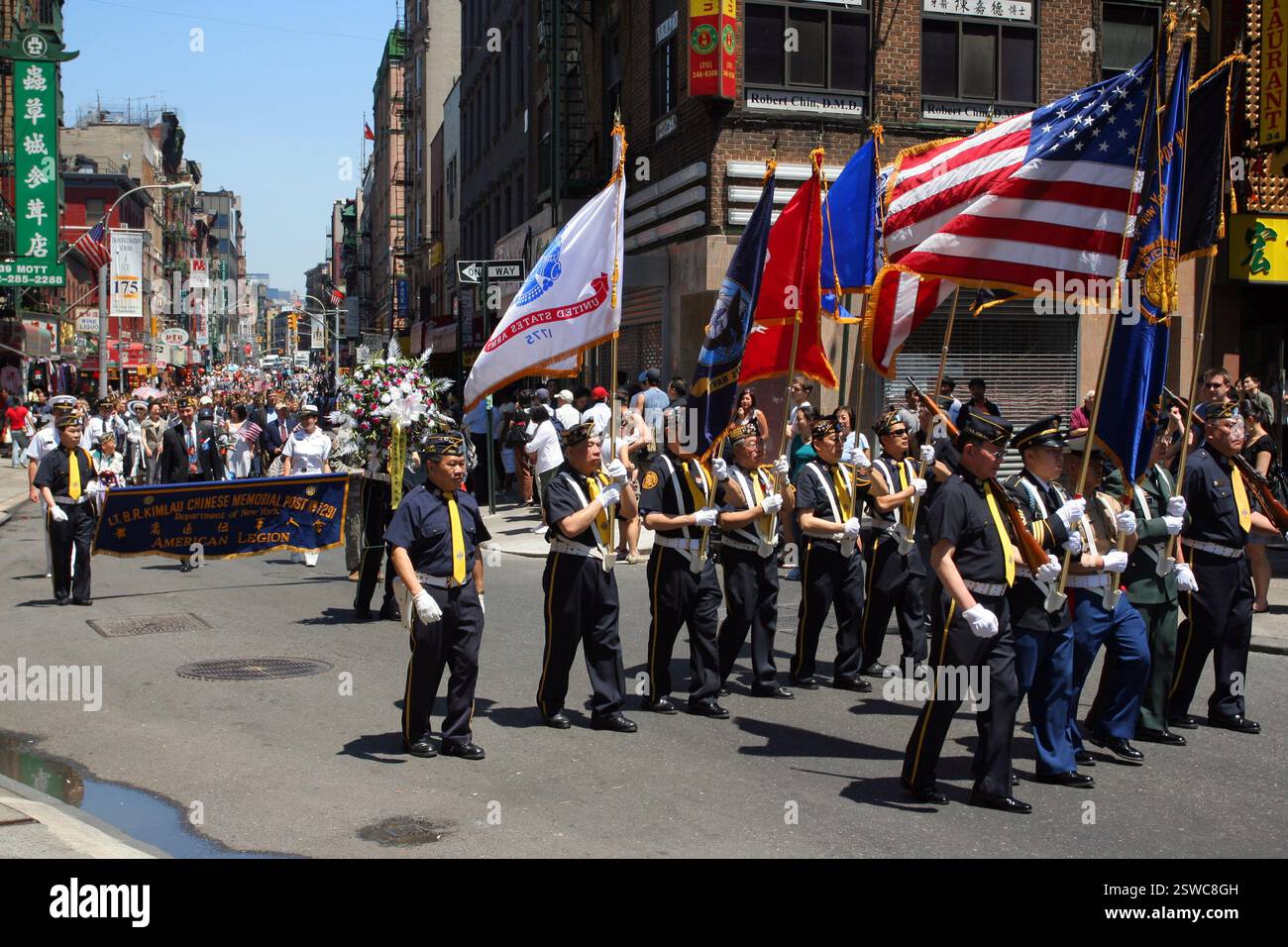 26. Mai 2008, New York. American Legion Post 1291 Memorial Day Parade zum Kimlau Memorial für Veteranen chinesischer Abstammung am Chatham Square 纽约 紐約 Stockfoto