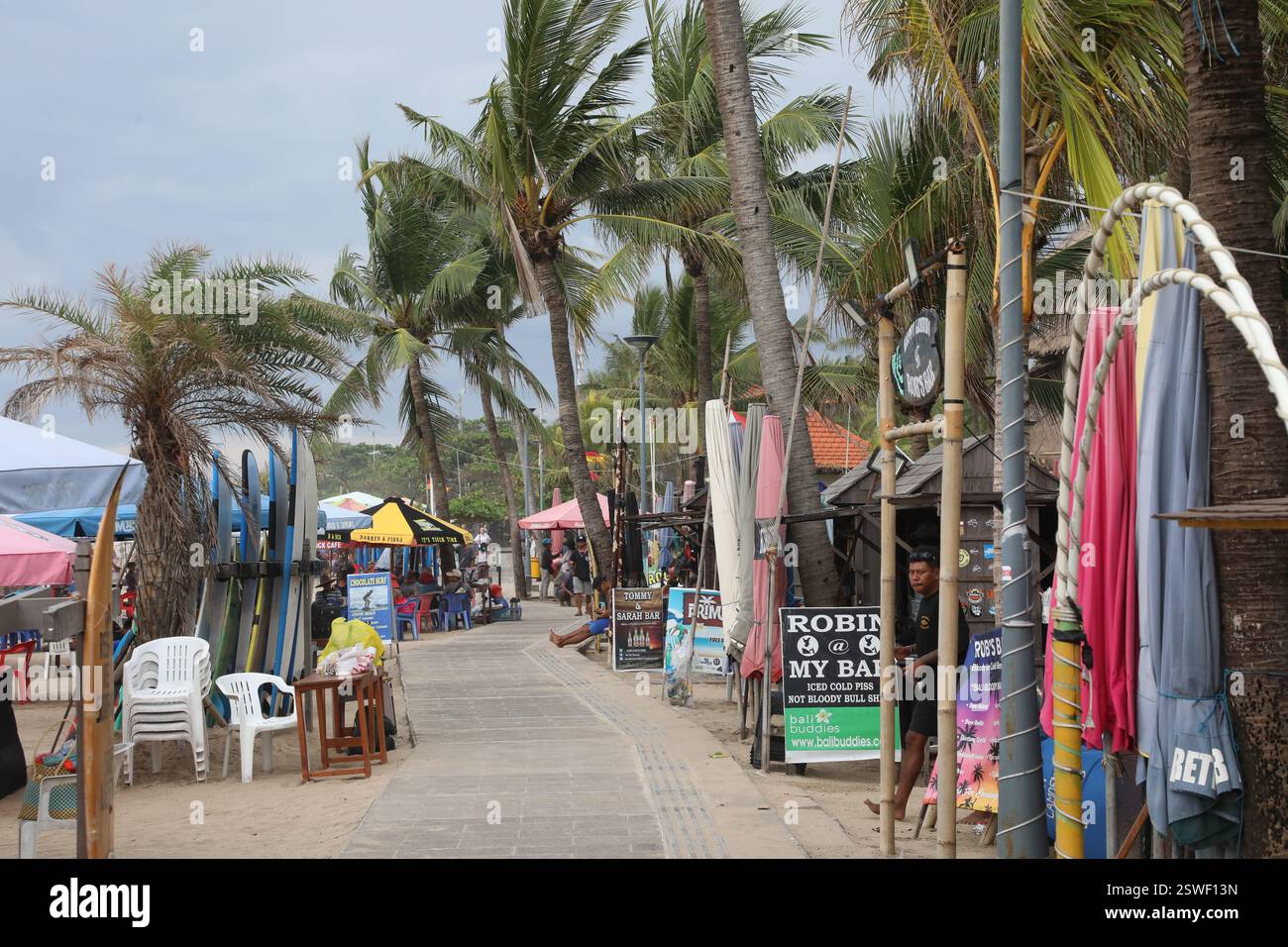 Pfad neben Legian Beach in Bali, Indonesien Stockfoto