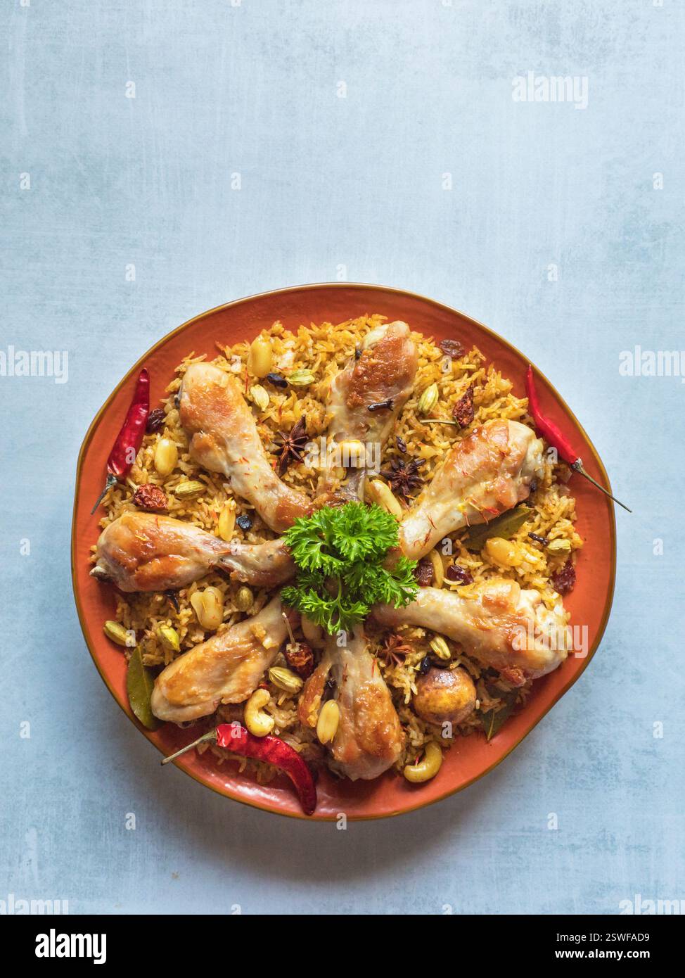 Huhn Makbous Al-Thahera Stockfoto