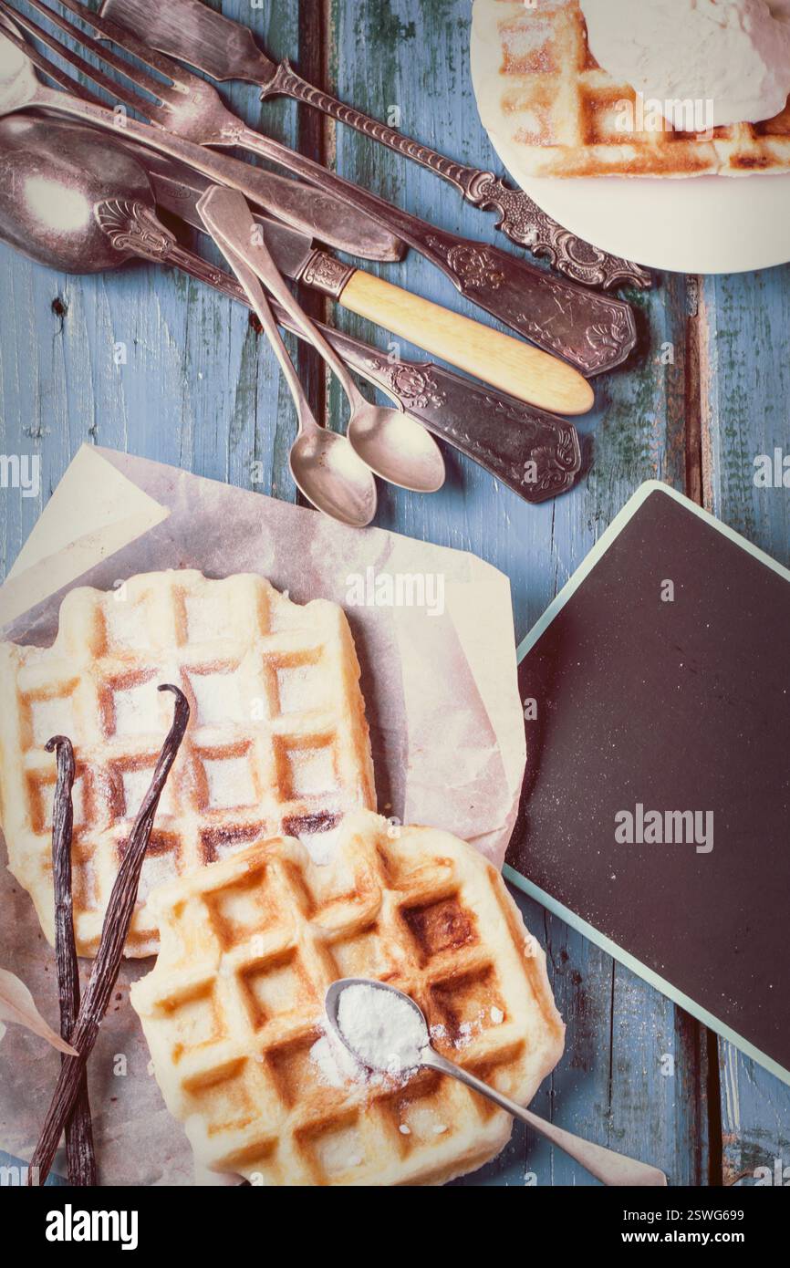Belgische Waffeln Stockfoto