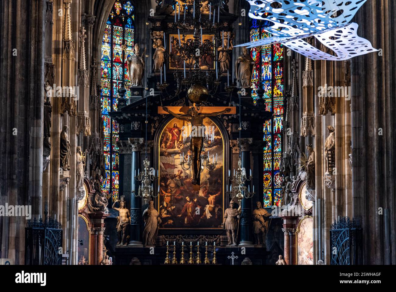 Das Innere der St. Stephansdom auf dem Stephansplatz in Wien-Osterreich Stockfoto