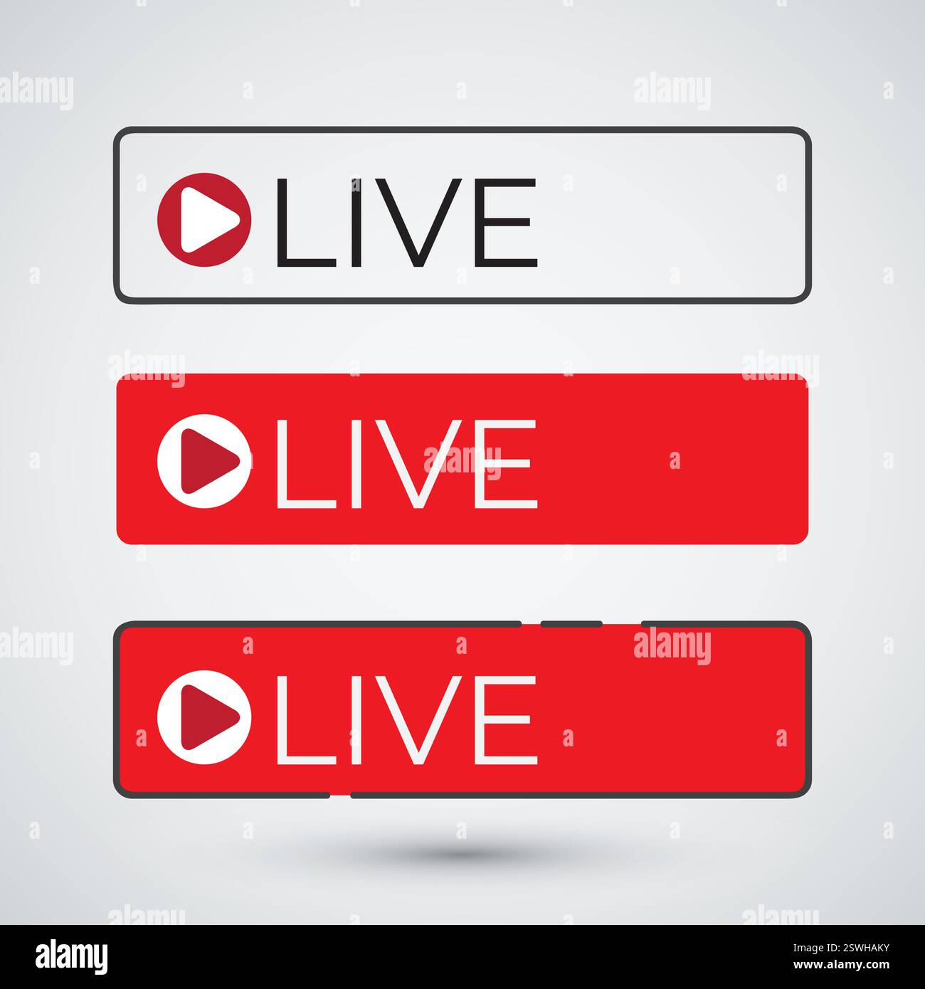 Live-Taste am besten für Live-Video-Streaming-Designvorlage Stock Vektor