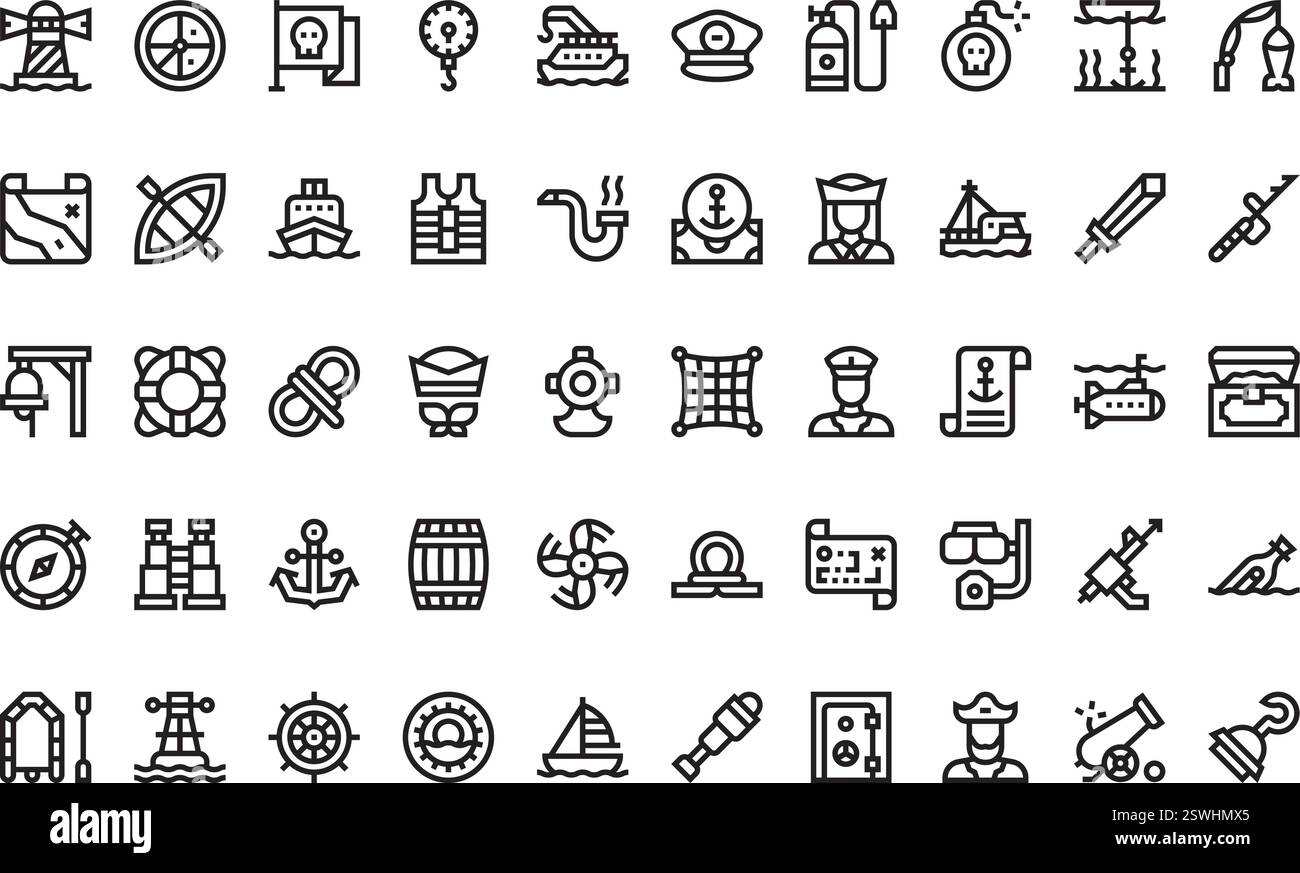 Segel-Icons hochwertige Vektor-Icons-Kollektion mit editierbarer Kontur. Ideal für professionelle und kreative Projekte. Stock Vektor