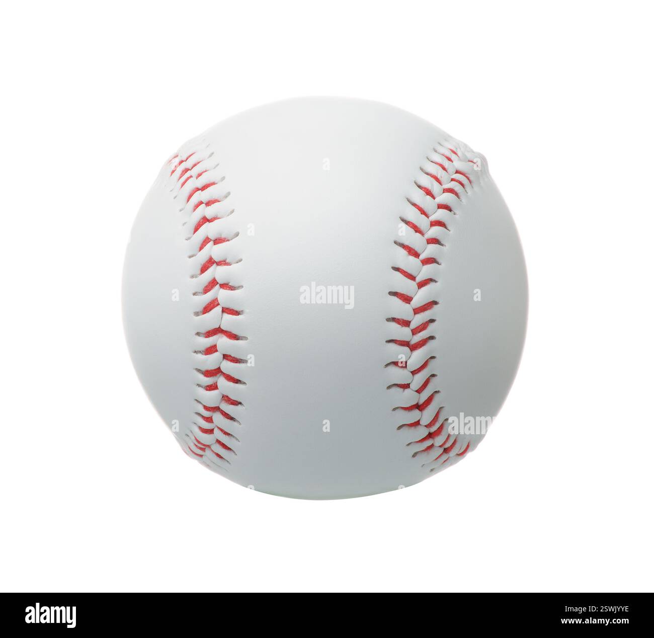Neuer Baseballball isoliert auf weiß Stockfoto