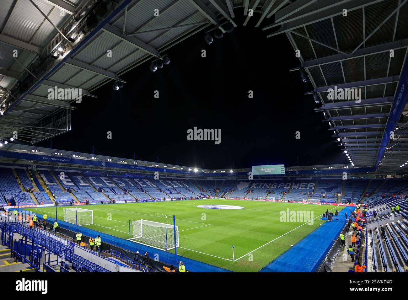 Ein allgemeiner Blick auf den Boden während des Premier League-Spiels zwischen Leicester City und Brentford im King Power Stadium, Leicester am Freitag, den 21. Februar 2025. (Foto: Stuart Leggett | MI News) Credit: MI News & Sport /Alamy Live News Stockfoto