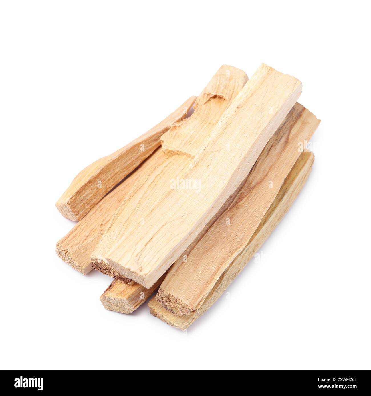 palo-santo-Stäbchen isoliert auf weiß Stockfoto