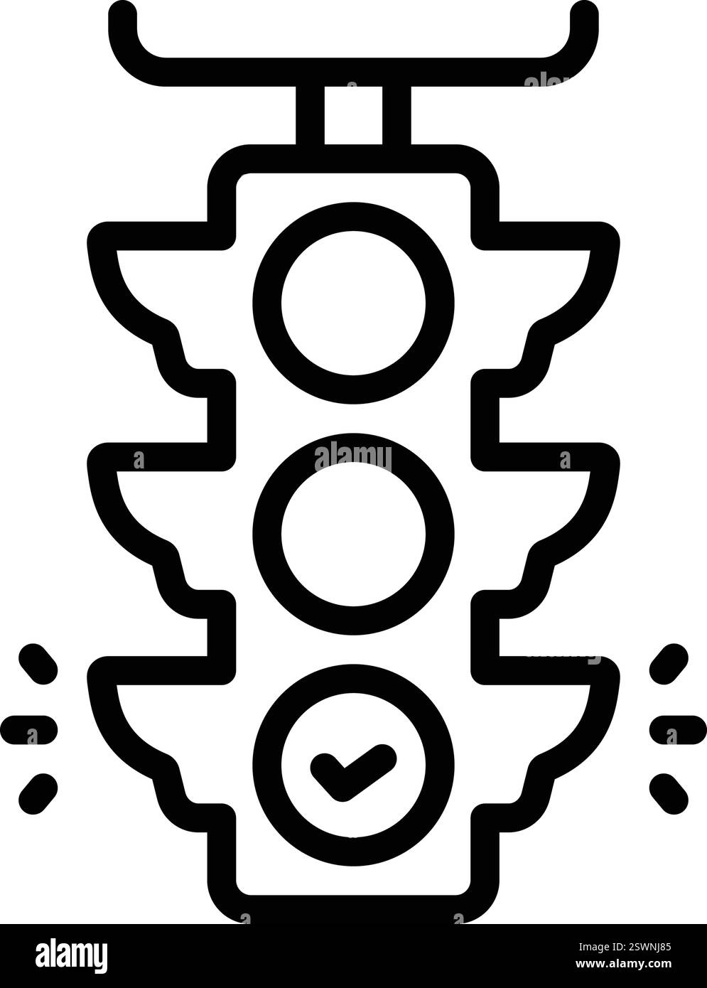 Symbol für grünes Licht, Bremslichter Stock Vektor