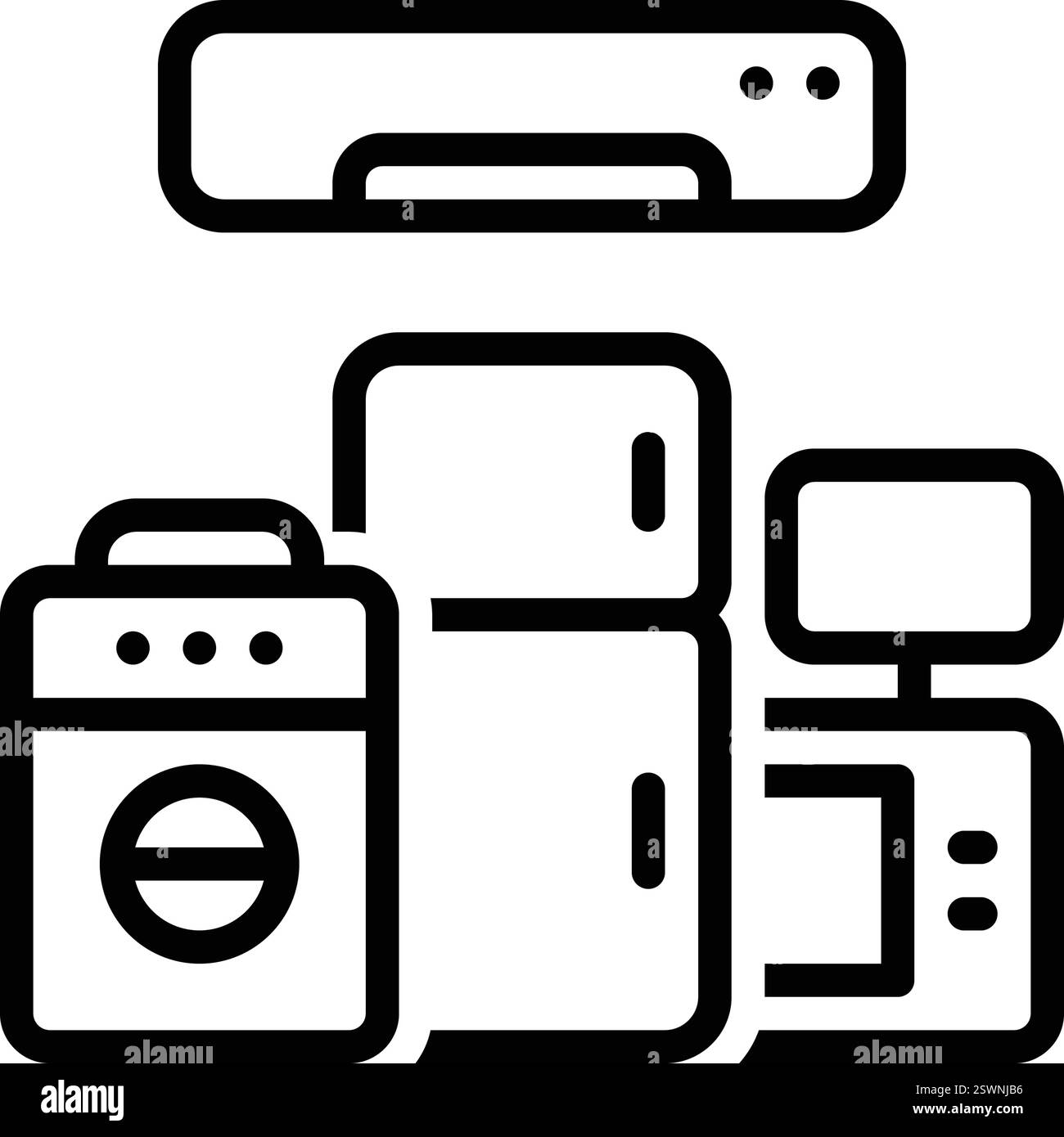 Symbol für Haushaltsgerät, Gerät Stock Vektor