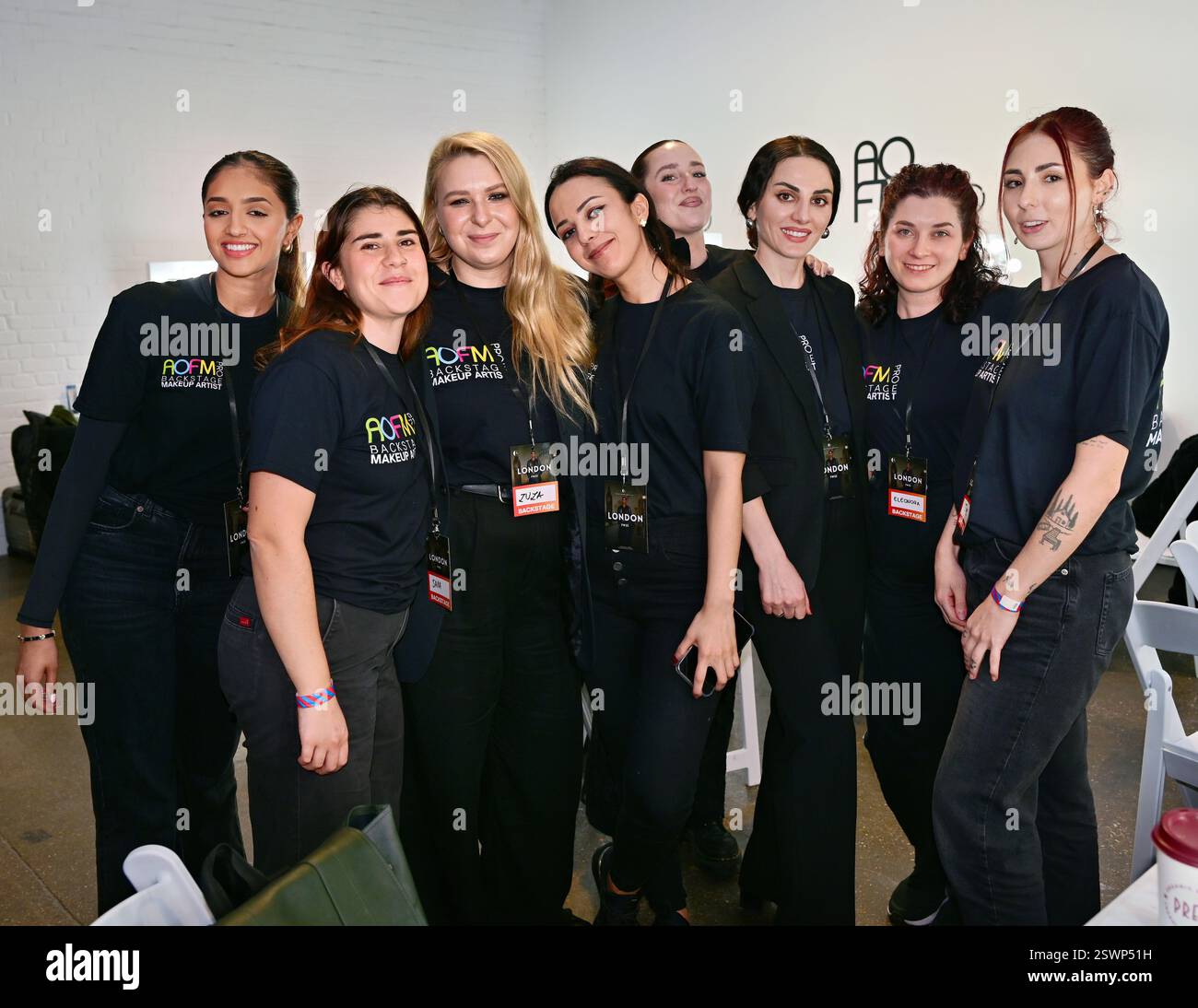 LONDON, GROSSBRITANNIEN. Februar 2025. Cagla Sikel ist eine türkische Schauspielerin bei Infdark Disigner aus Taiwan, die ab 2011 Showcases bei Fashion Scout LFW 2025 - LFW AW25 in den Protein Studios in London, England begann. (Foto von 李世惠/siehe Li/Picture Capital) Credit: Siehe Li/Picture Capital/Alamy Live News Stockfoto