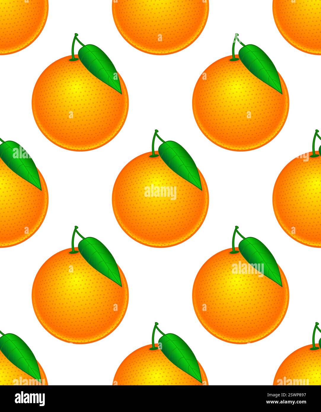 Nahtloses Muster einer orangen Frucht Stock Vektor