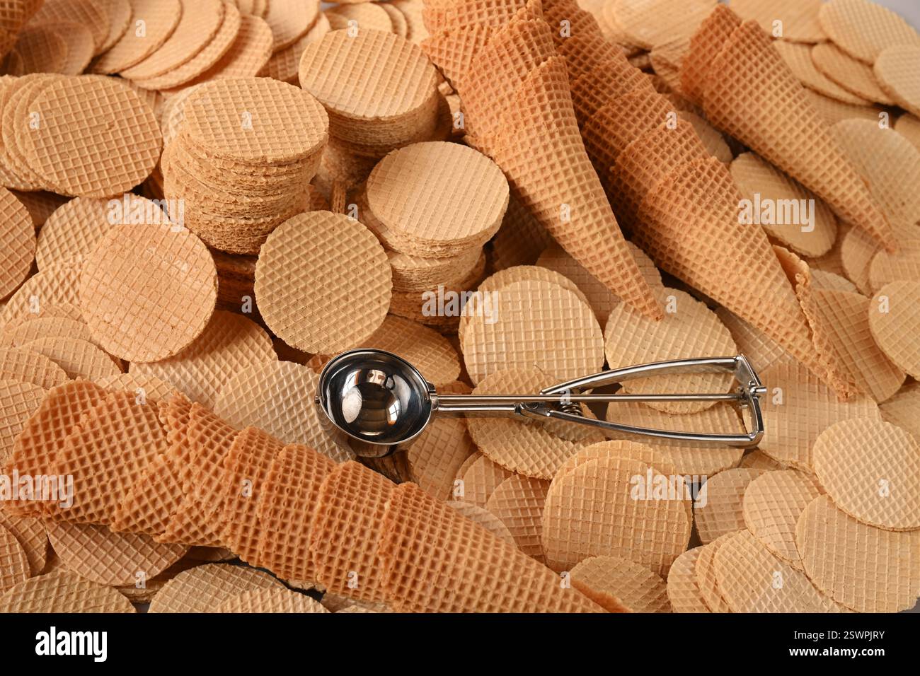 Waffeln für Eis Stockfoto