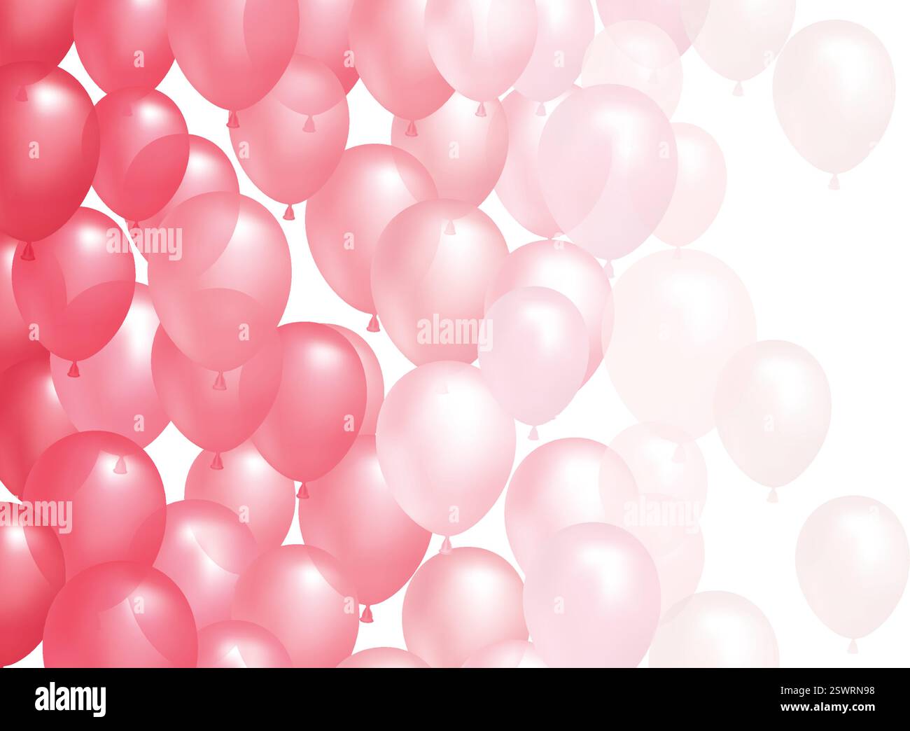 Festlicher Hintergrund mit rosa transparenten Ballons Vektor Stock Vektor