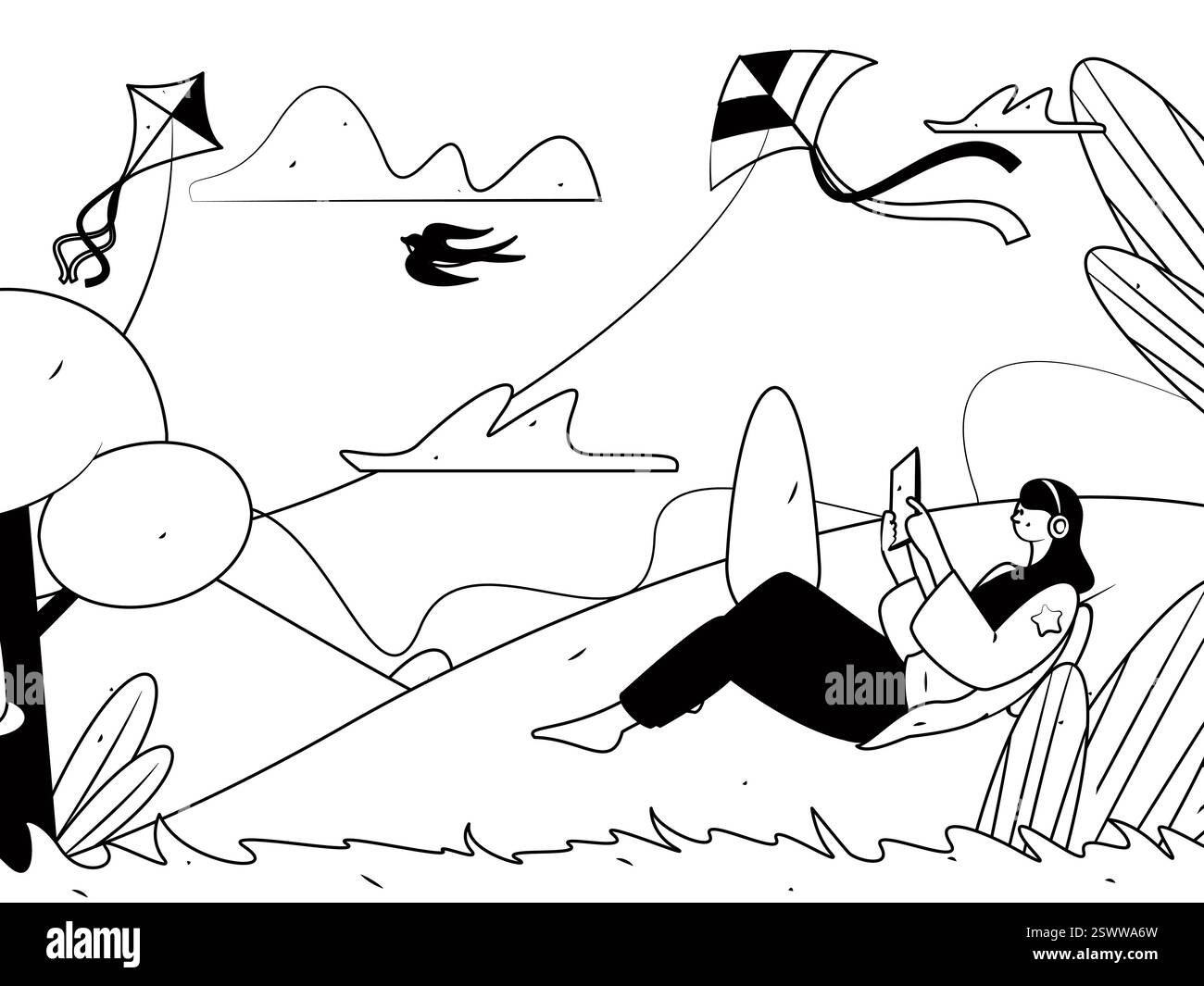 24 Sonnenbegriffe: Frühlingsbeginn, Regen, Erwachen von Insekten, Frühlingsbrise, Qingming Festival, Kornregen, flacher Zeichenvektor Konzept operatio Stock Vektor