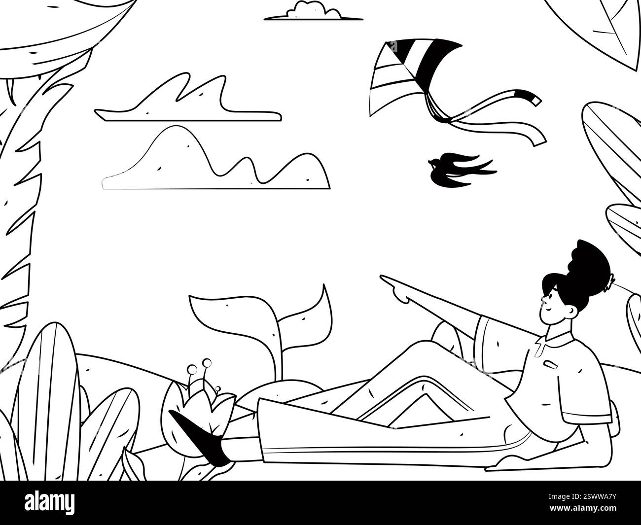 24 Sonnenbegriffe: Frühlingsbeginn, Regen, Erwachen von Insekten, Frühlingsbrise, Qingming Festival, Kornregen, flacher Zeichenvektor Konzept operatio Stock Vektor