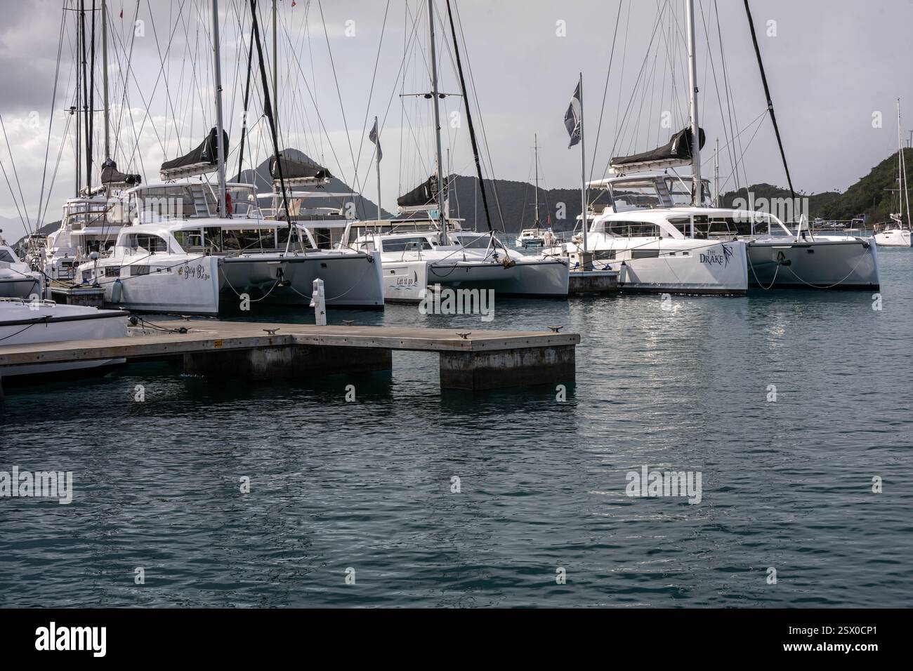 Katamaran,, Cane Garden Bay Tortola Britische Jungferninseln Stockfoto