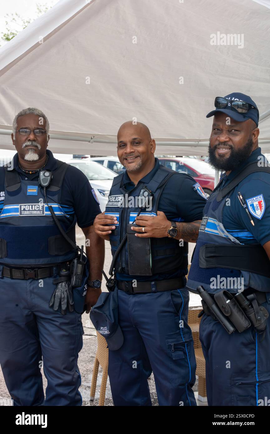Polizei Saint Martin Caribbean Stockfoto