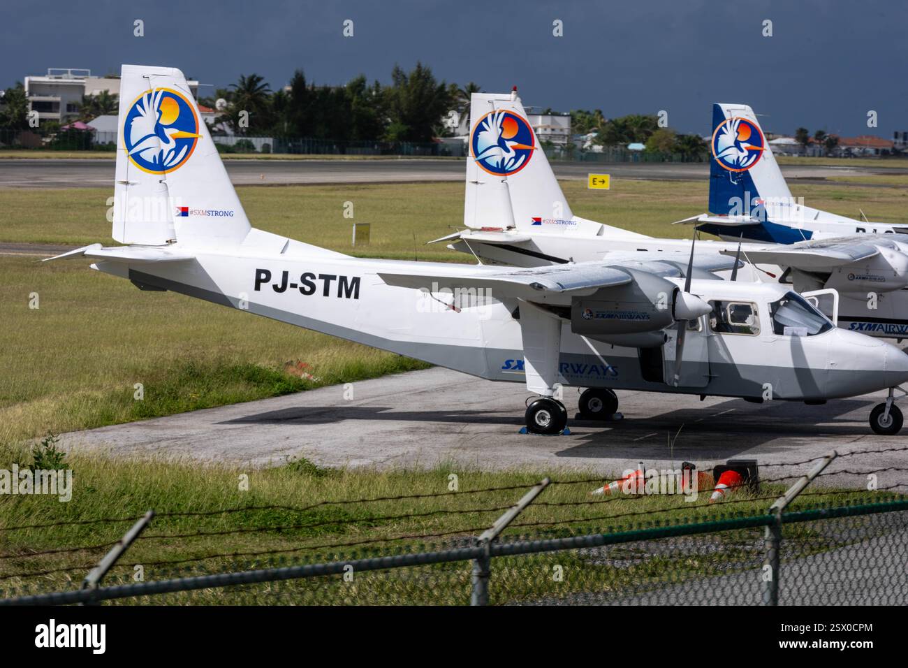 PJ-STM, Britten-Norman BN-2A-26 Islander, Princess Juliana International Airport, SXM, Saint Martin Caribbean Stockfoto