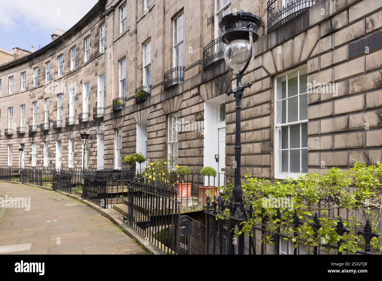 Der Royal Circus, georgianische Stadt, beherbergt eine Straße in der New Town Gegend von Edinburgh, Schottland, Großbritannien Stockfoto