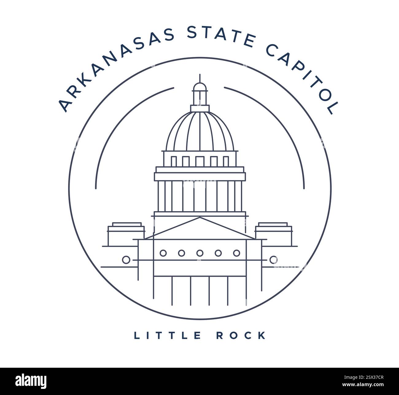 Arkansas State Capitol - Little Rock - Stock Illustration als EPS 10 Datei Stock Vektor