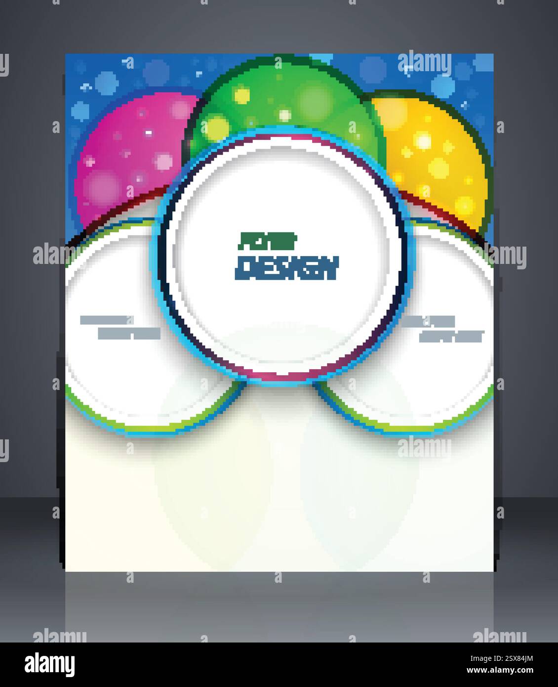 Partyposter, Layout-Business-Flyer, Magazin-Cover oder Corporate Design-Vorlage. Stock Vektor