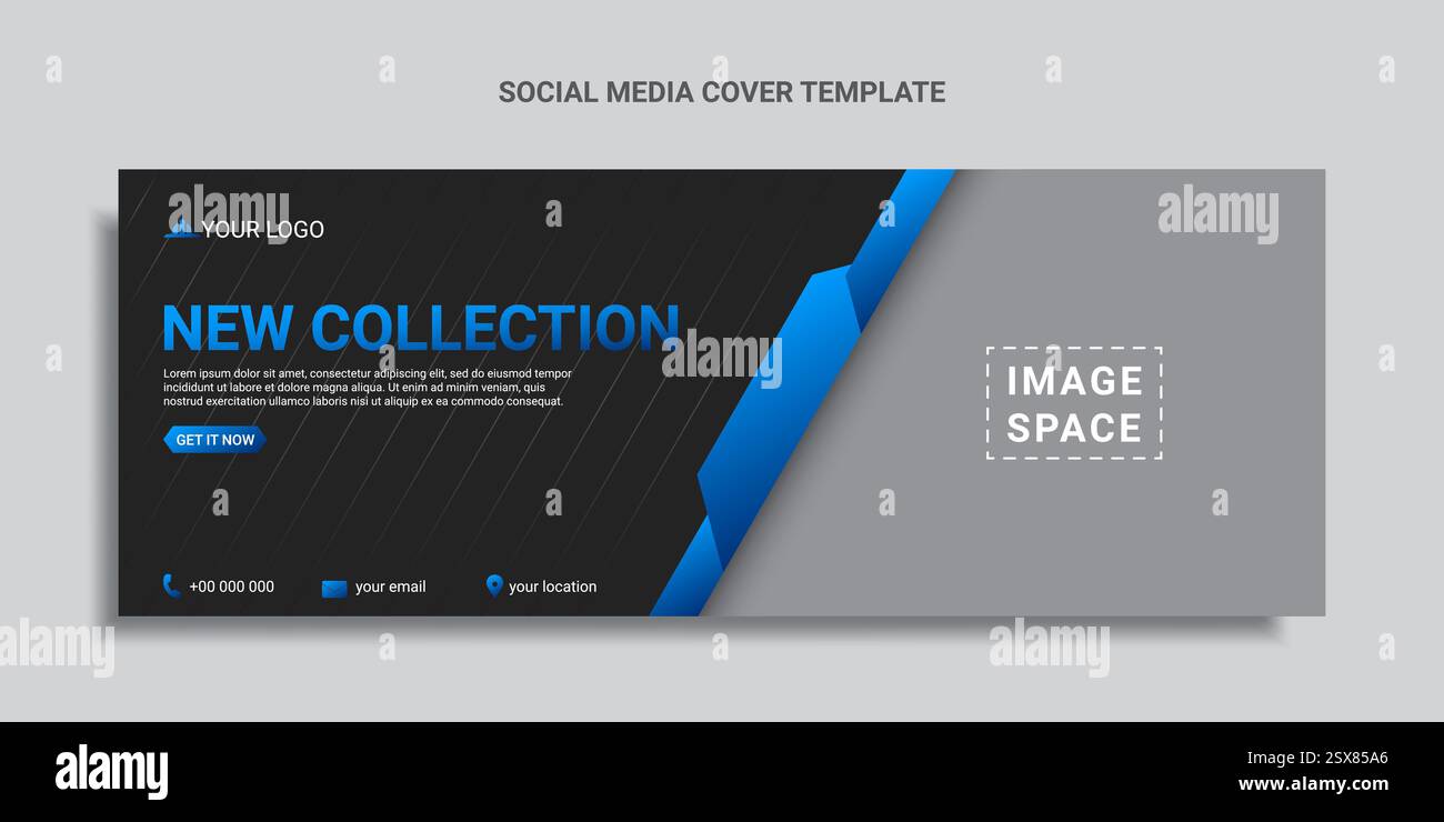 Modeverkauf in sozialen Medien decken Design oder Webbanner ab Stock Vektor