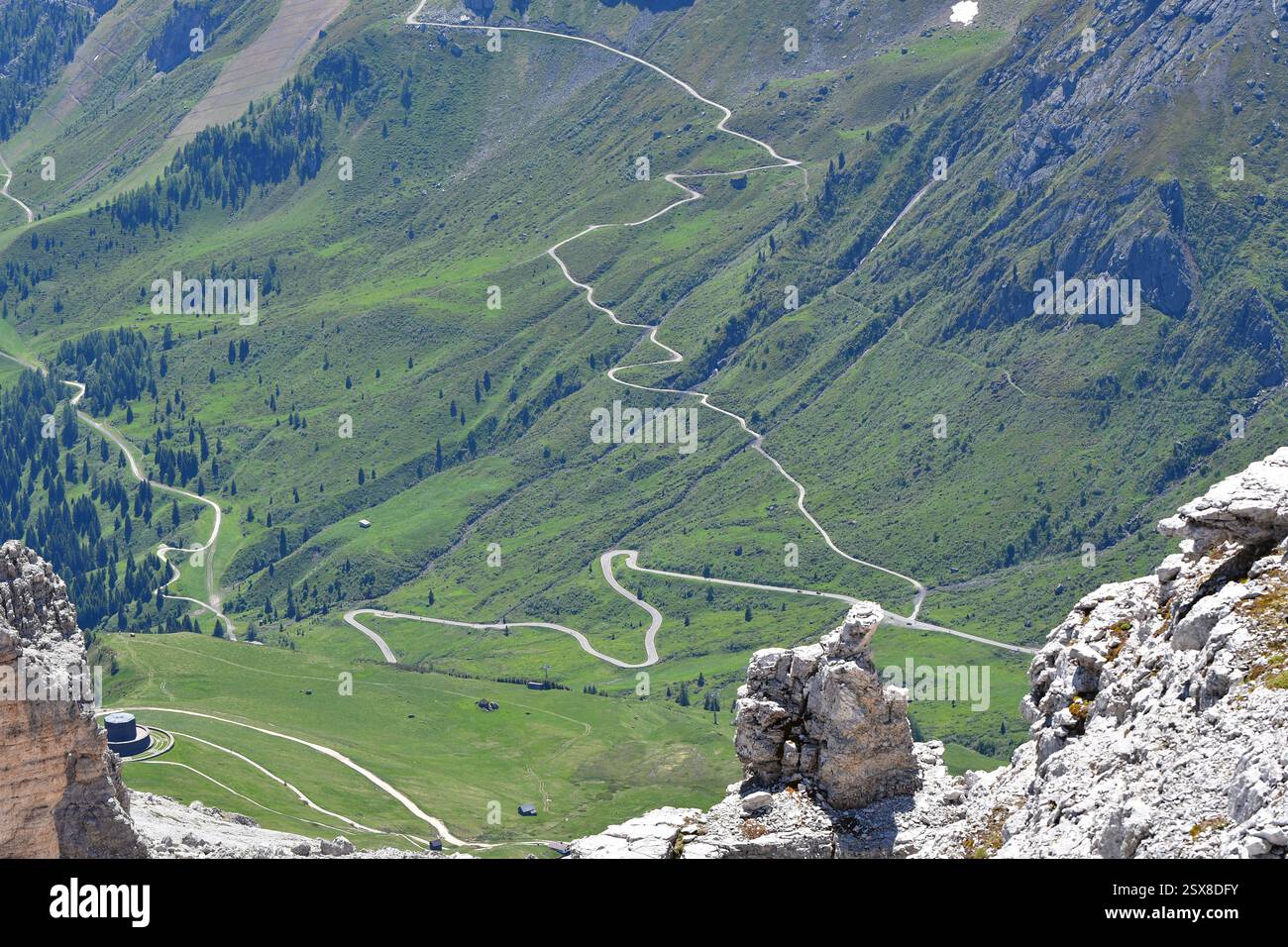 Kletterstraße in Dolomiti, Italien Stockfoto