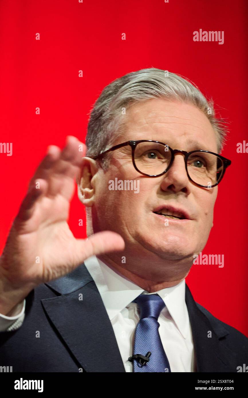 Glasgow Schottland, Vereinigtes Königreich 23. Februar 2025. Premierminister des Vereinigten Königreichs Keir Starmer bei der Scottish Labour Conference in der SEC. Credit sst/Alamy Live News Stockfoto