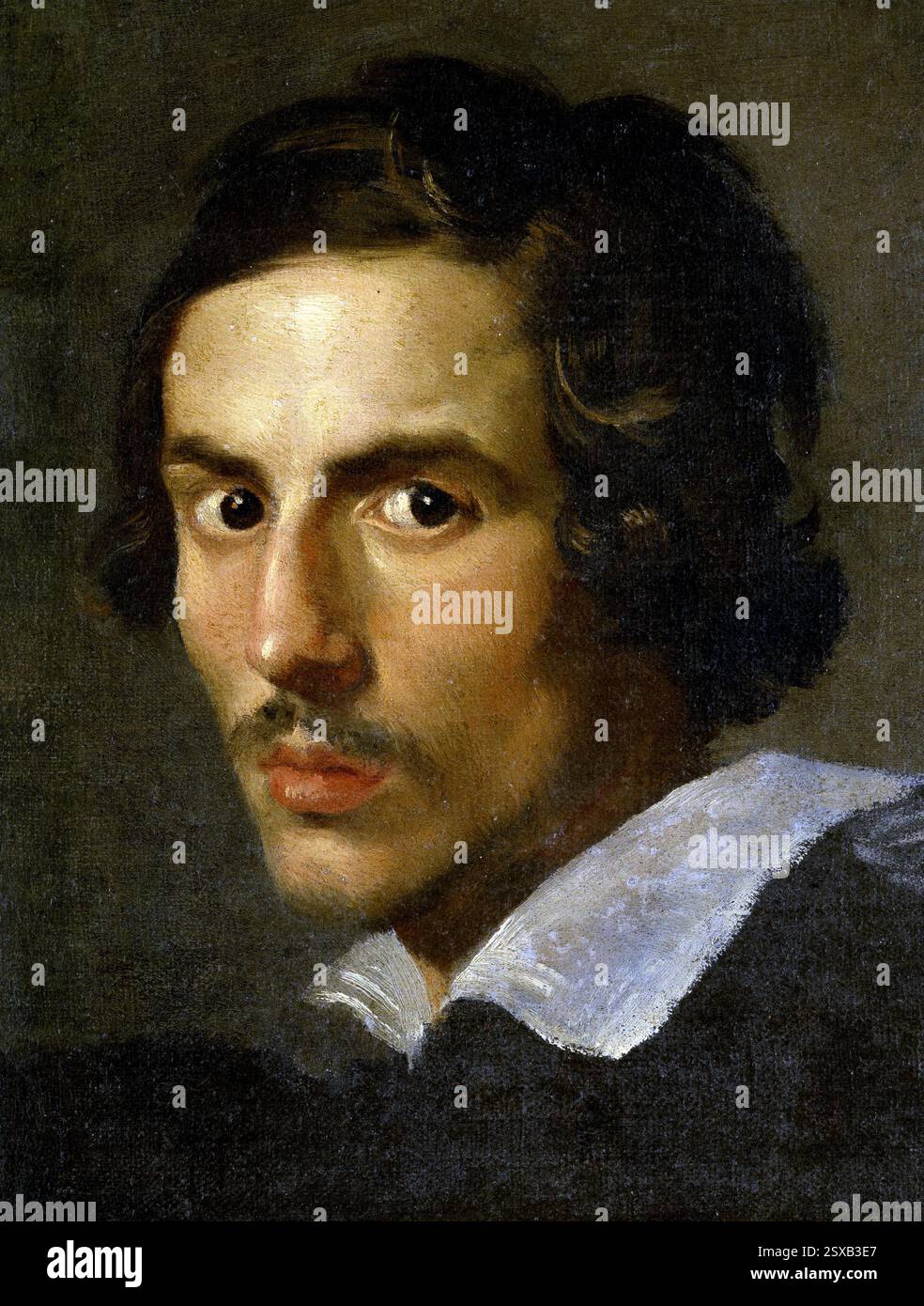 Gian Lorenzo Bernini, Selbstporträt, um 1623 Gian Lorenzo Bernini Gian Lorenzo (oder Gianlorenzo) Bernini (UK: /bərˈ/, USA: /bɛərˈniːni-/; Italienisch: [ˈdʒan loˈrɛntso berˈniːni]; Italiener Giovanni Lorenzo; 7. Dezember 1598 – 28. November 1680) war ein italienischer Bildhauer und Architekt. Während er eine bedeutende Figur in der Welt der Architektur war, war er prominenter der führende Bildhauer seiner Zeit, der den barocken Stil der Skulptur schuf. Stockfoto