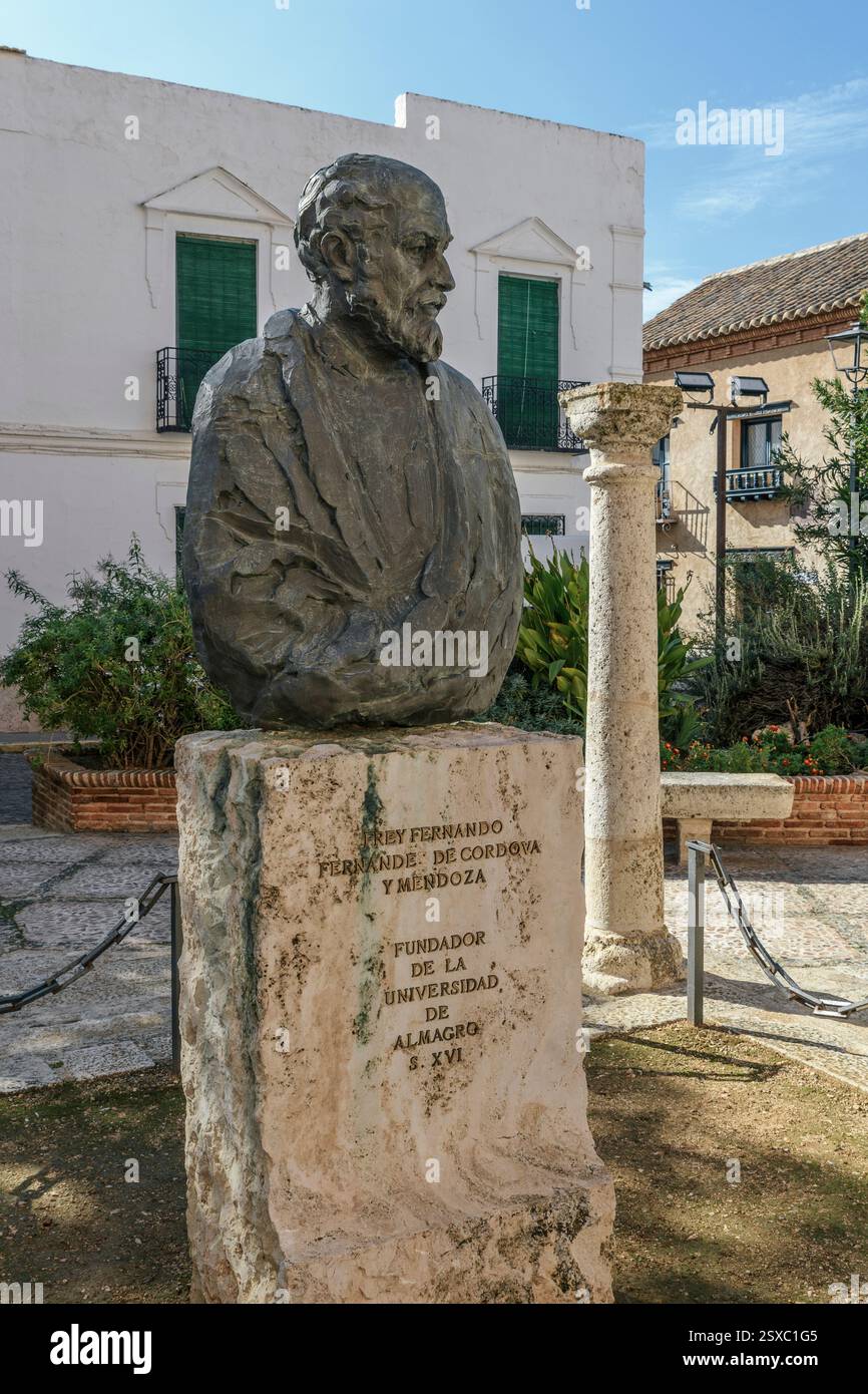 Frey Fernando Fernandez de Cordova, 16. Jahrhundert, Schlüsselinhaber des Calatrava-Ordens, Humanist und Gründer der Universität Almagro, Spanien. Stockfoto