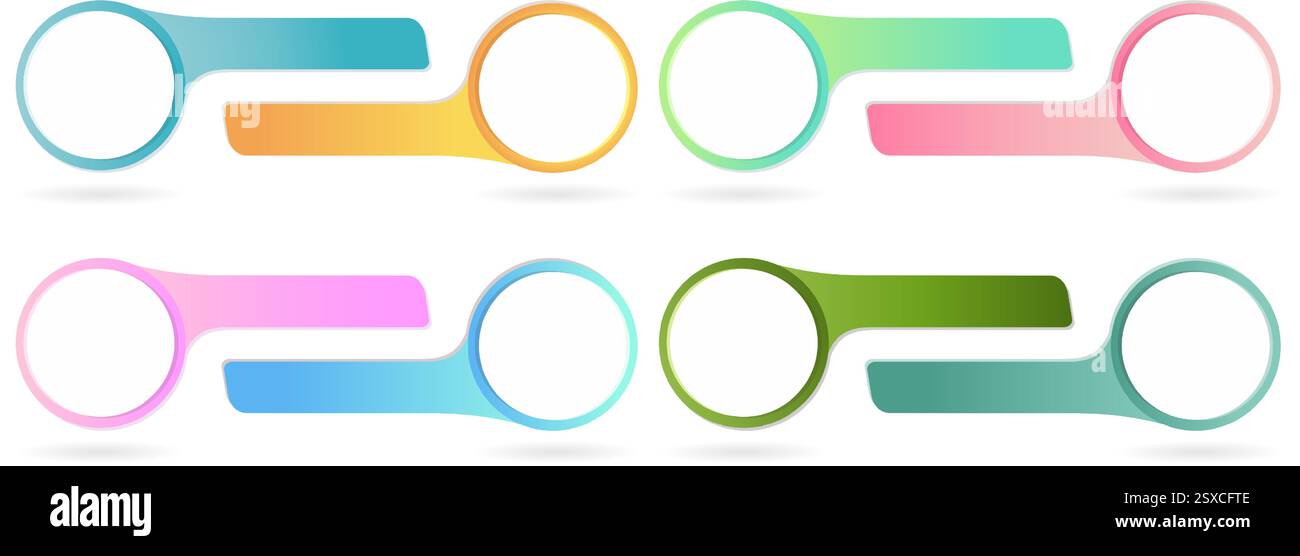 Beschriften Sie Foto Infografik-Elemente für Ihre Geschäftsdaten mit 3 Optionen, Teilen, Schritten oder Prozessen farbenfrohe Lupen auf weißem Hintergrund Stock Vektor