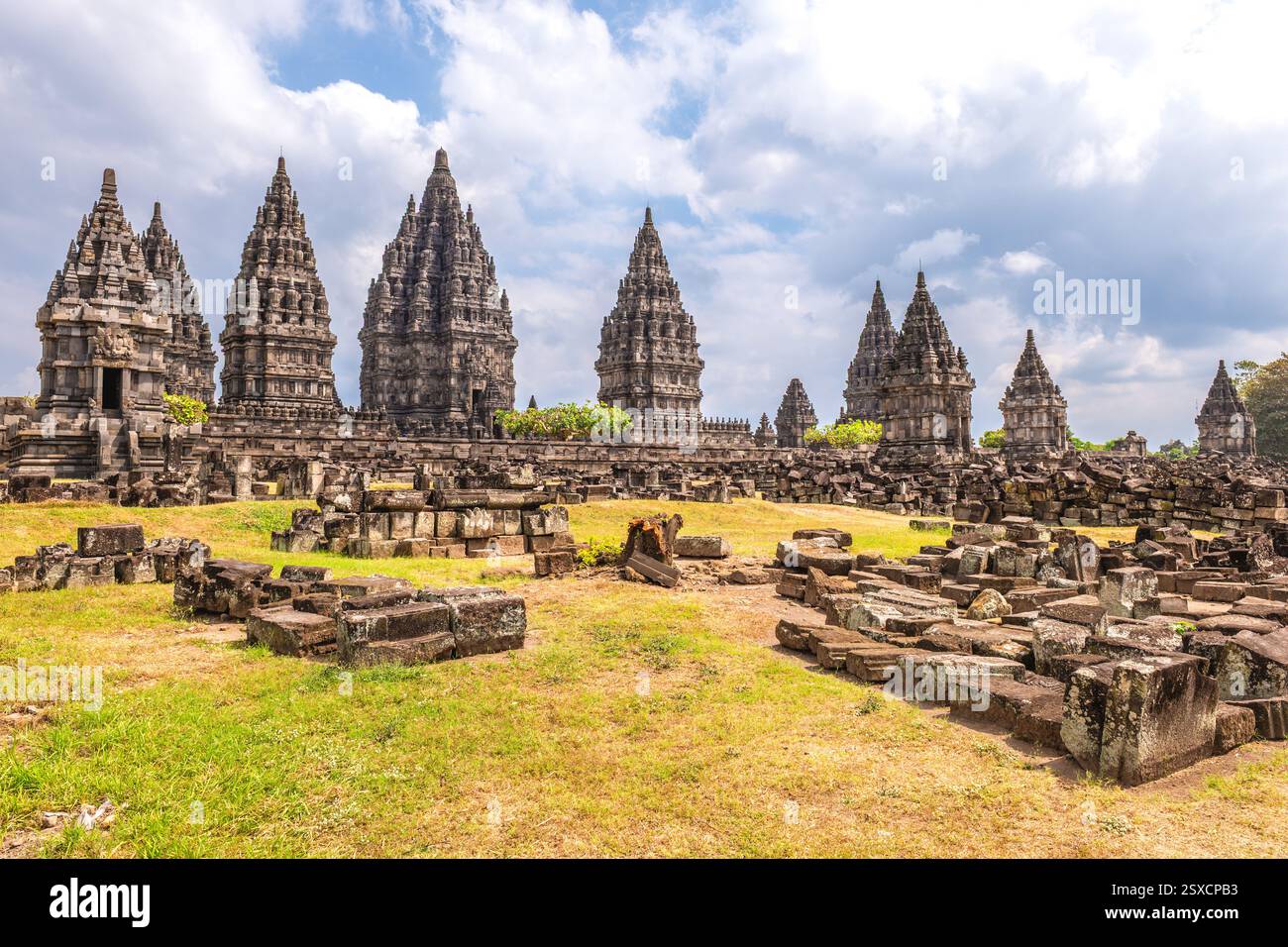 Prambanan, eine hinduistische Tempelanlage in Yogyakarta, Süd-Java, Indonesien, Stockfoto