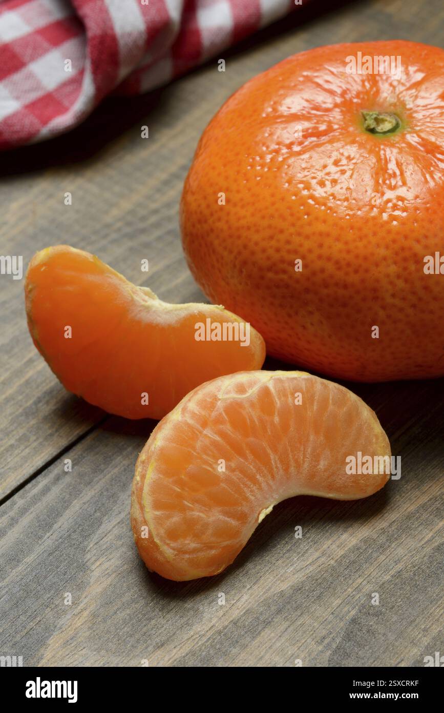Clementine und Clementine Stücke, Clementine Stockfoto
