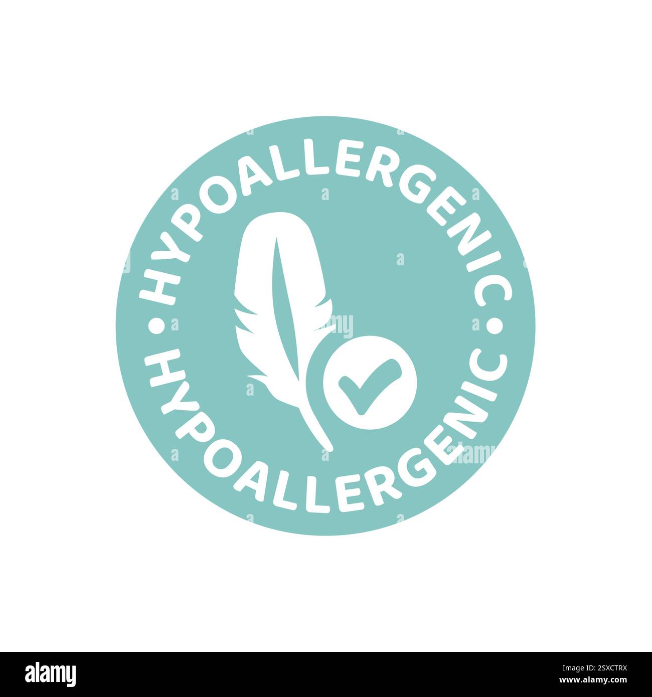 Hypoallergenes Vektorlabel. Aufkleber für Material, Kosmetik oder Hautpflege. Stock Vektor