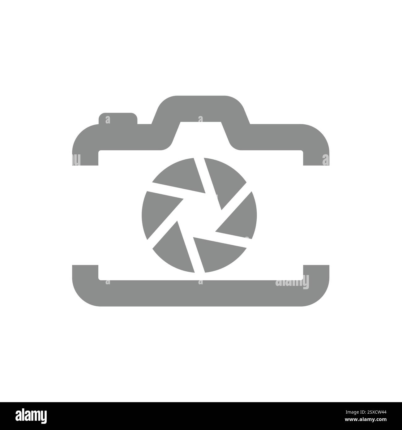 Fotokamera mit Blende. Einfaches Foto-Symbol Vektor-Symbol. Stock Vektor