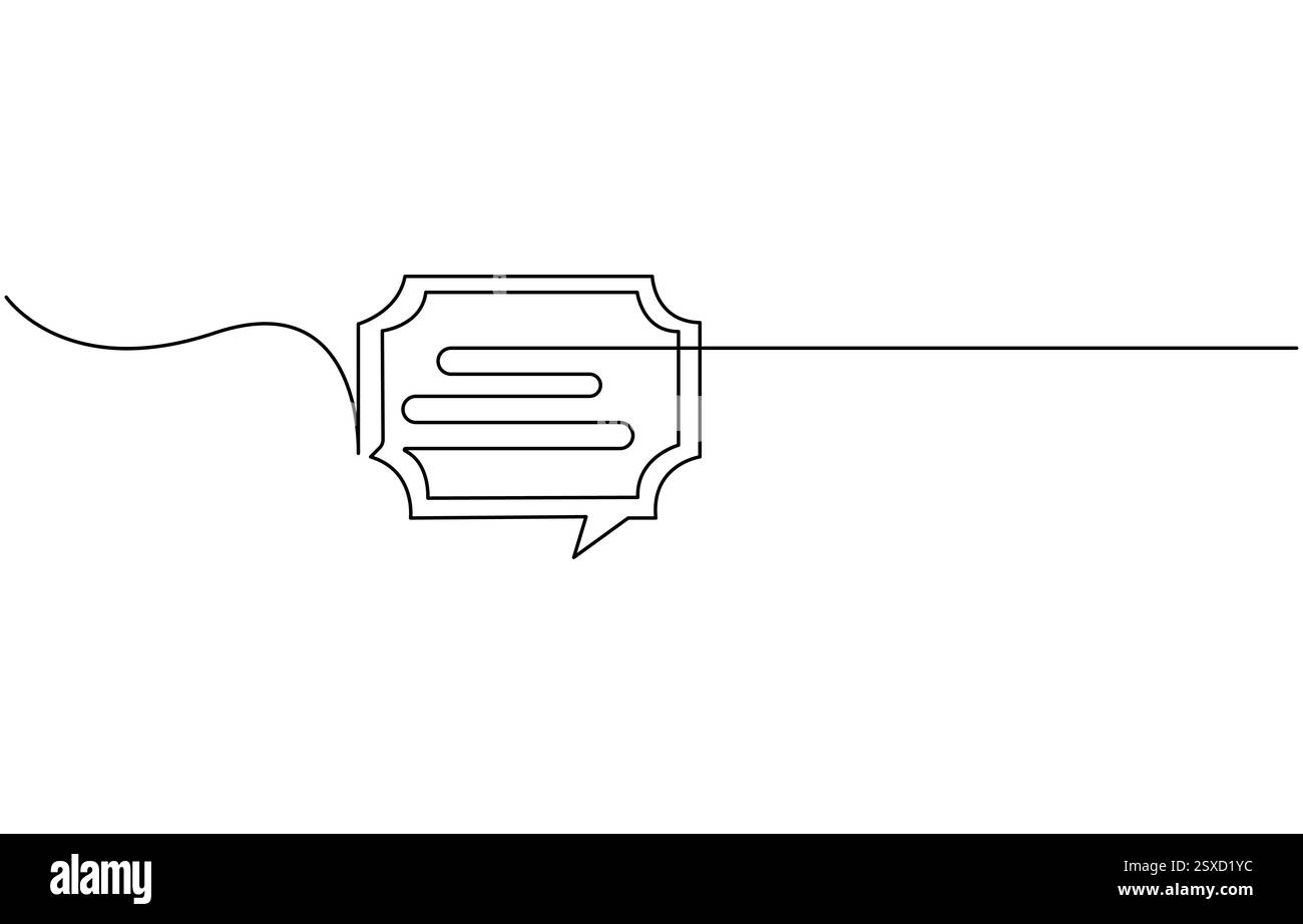 Symbol Für Durchgehende Sprechblase Stock Vektor