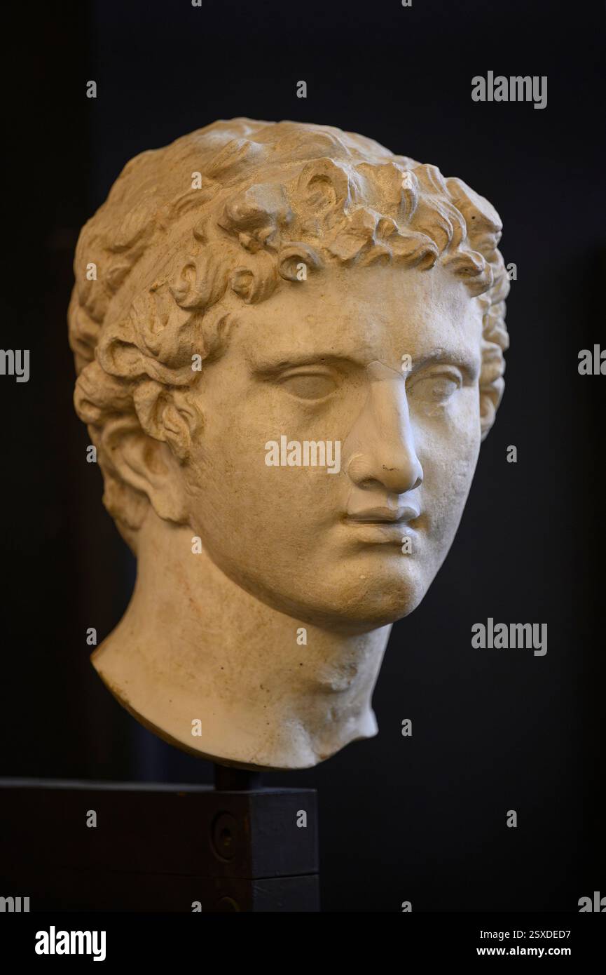 Rom. Italien. Porträt von Demetrius Poliorcetes, König von Mazedonien, 1. Jh. v. Chr. Gregoriano Profano Museum, Vatikanische Museen. Musei Vaticani. Römische Kopie o Stockfoto