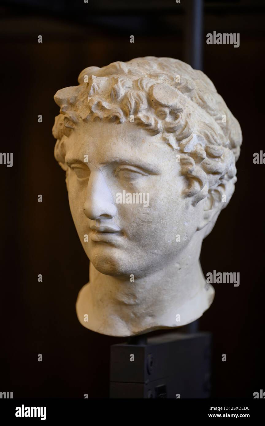 Rom. Italien. Porträt von Demetrius Poliorcetes, König von Mazedonien, 1. Jh. v. Chr. Gregoriano Profano Museum, Vatikanische Museen. Musei Vaticani. Römische Kopie o Stockfoto