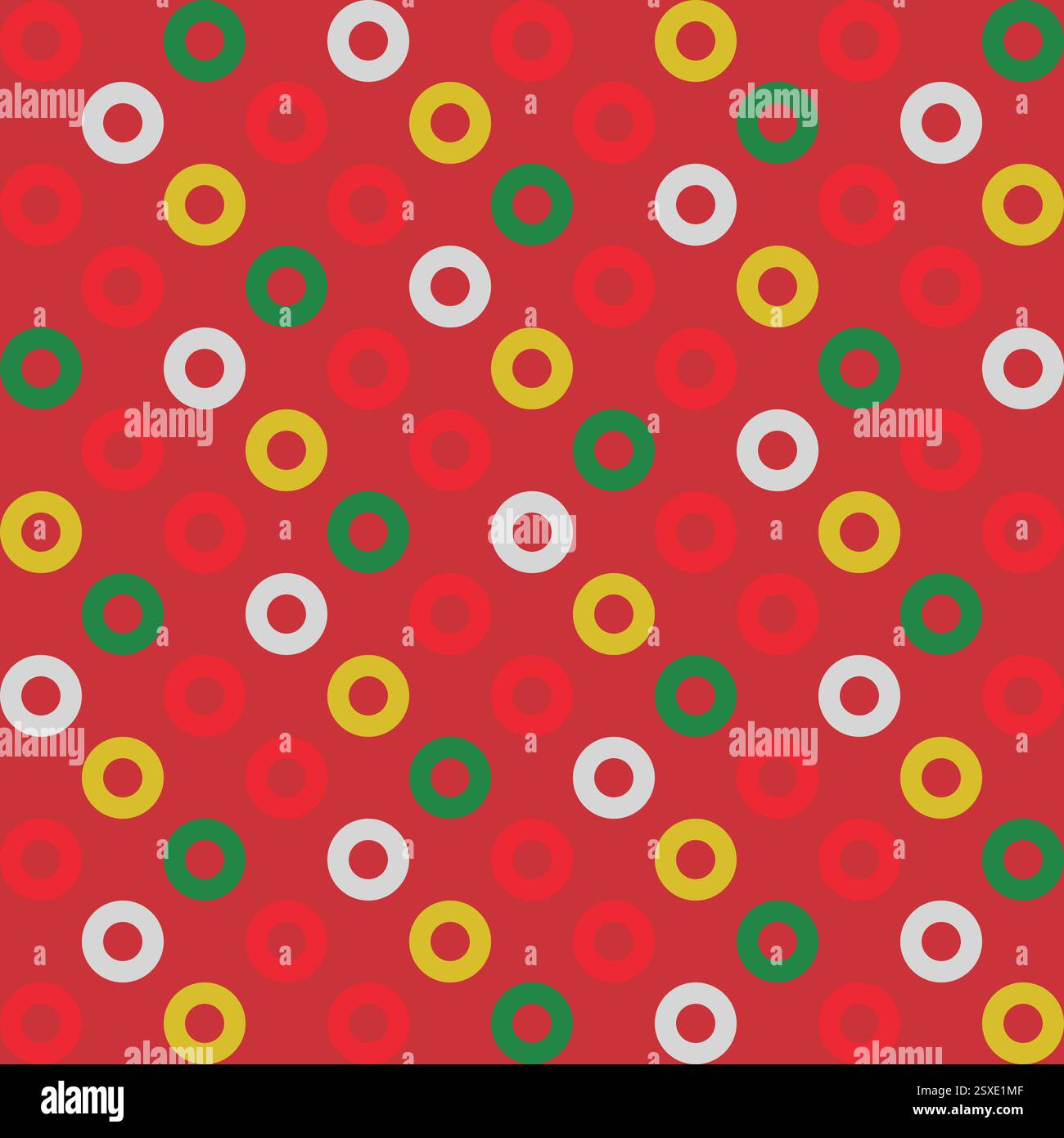 Nahtloser abstrakter geometrischer Hintergrund mit Kreisen. Dieses moderne minimalistische Vektormuster umfasst elegante Polka Dots und ein kreisförmiges Raster, Kreat Stock Vektor