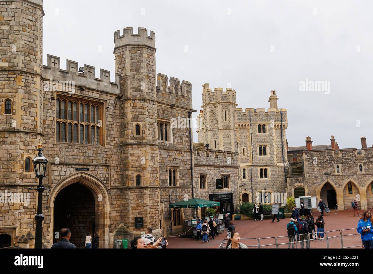 Blick auf den Innenhof von Windsor Castle Stockfoto