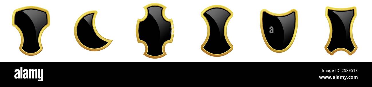 Set aus glänzender Glasscheibe. Vektorabbildung. Stock Vektor