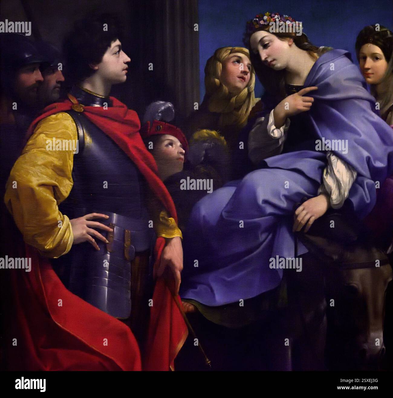 Esther vor Ahasuerus 1630 Giovanni Andrea Sirani 1610-1670, Museum der Schönen Künste, Italien, Italienisch, Stockfoto