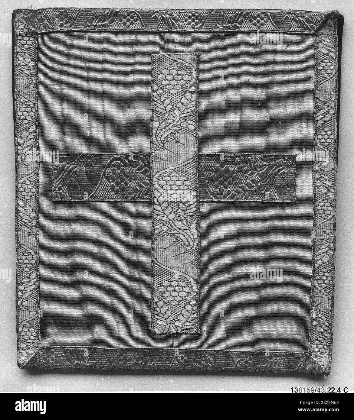 Französische burse aus dem 19. Jahrhundert, eine Art Handtasche oder Tasche, die für den Transport von Geld oder Wertsachen verwendet wird. Stockfoto