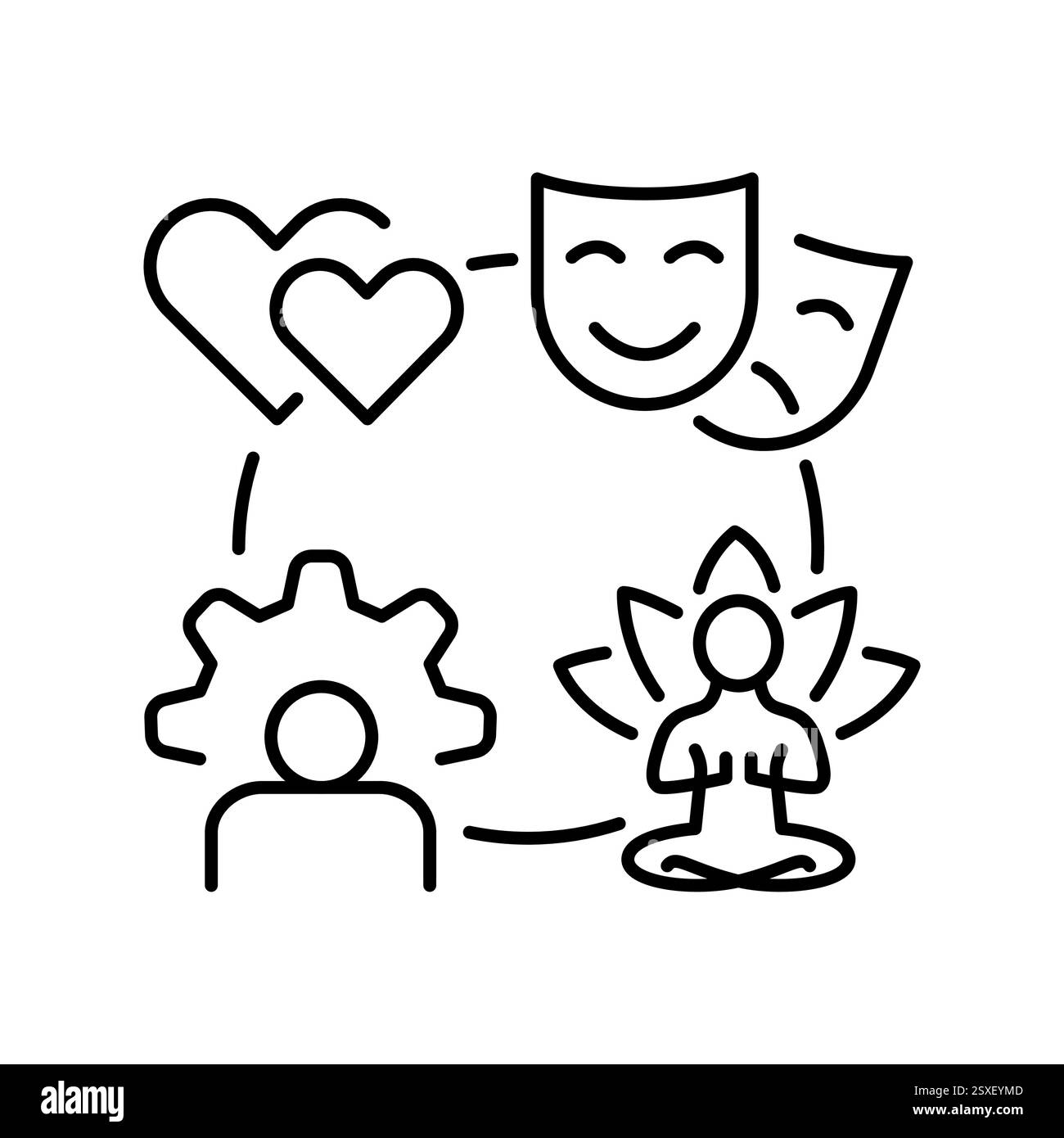 Symbol der schwarzen Linie der Kulturhauptstadt. Vektor isolierte Elemente Gleichheit, Menschenrechte und faire Gesellschaft . Bearbeitbare Kontur. Stock Vektor