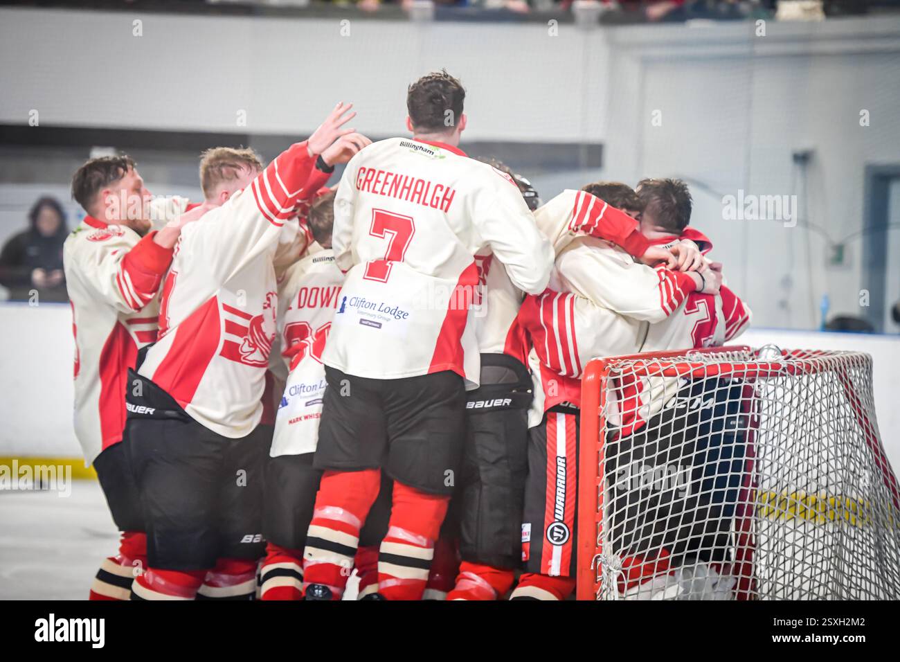Billingham, National Ice Hockey League (N) Moralee Cup Finale 2ng Leg, Billingham Stars vs Blackburn Hawks (Foto: Scott Llewellyn | SLSportsphotos) Stockfoto