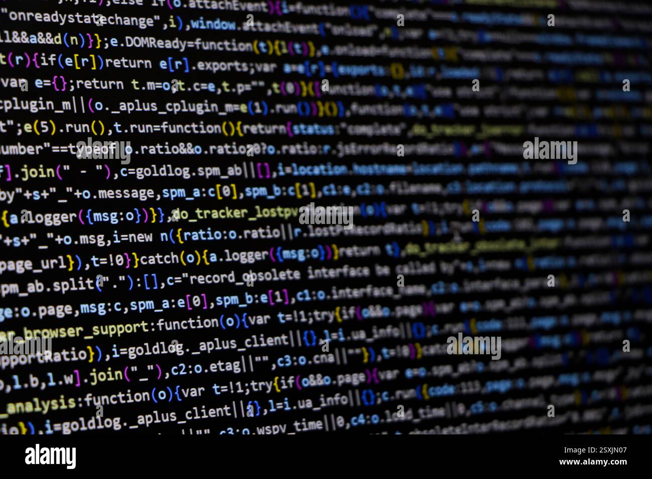 Technologie-Hintergrundkonzept, Entwicklercodierungsbildschirm Stockfoto