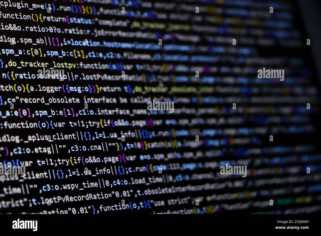 Technologie-Hintergrundkonzept, Entwicklercodierungsbildschirm Stockfoto