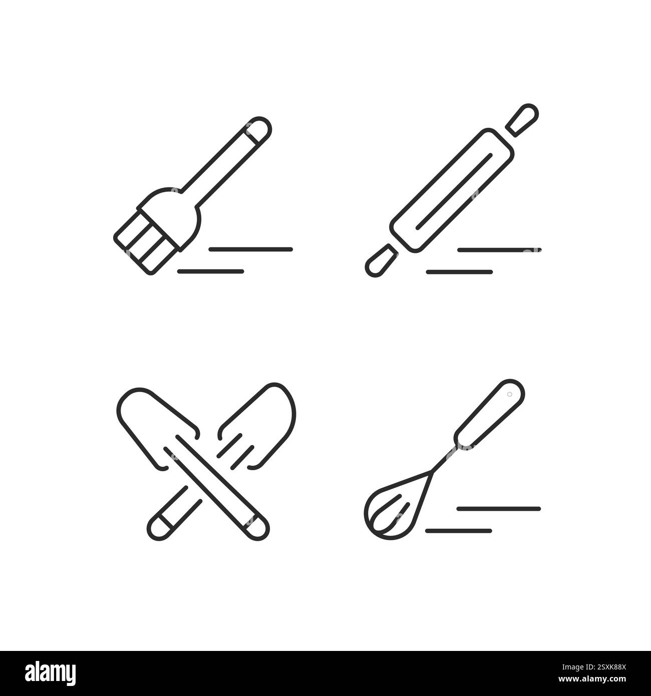 Kochen Dinge Symbole Set Stock Vektor