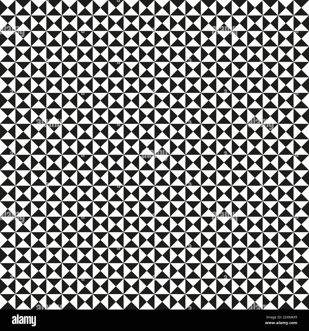Schwarzweißes Muster. Geometrische nahtlose Textur. Optischer Illusionshintergrund. Vektordesign. Stock Vektor